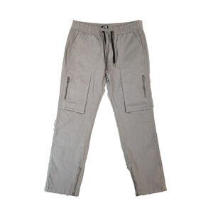 Italymorn cargo jogger pants men's large Gray flex stretch outdoor preppy Moto